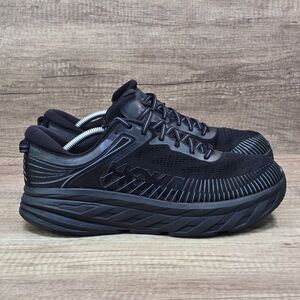 Hoka One One Bondi 7 Men's Sz 12 2E Triple Black Shoes (1110530 BBLC) READ DESCR